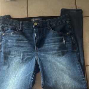 Democracy  “Ab” Solution Blue Jeans with Distressed Details size 10